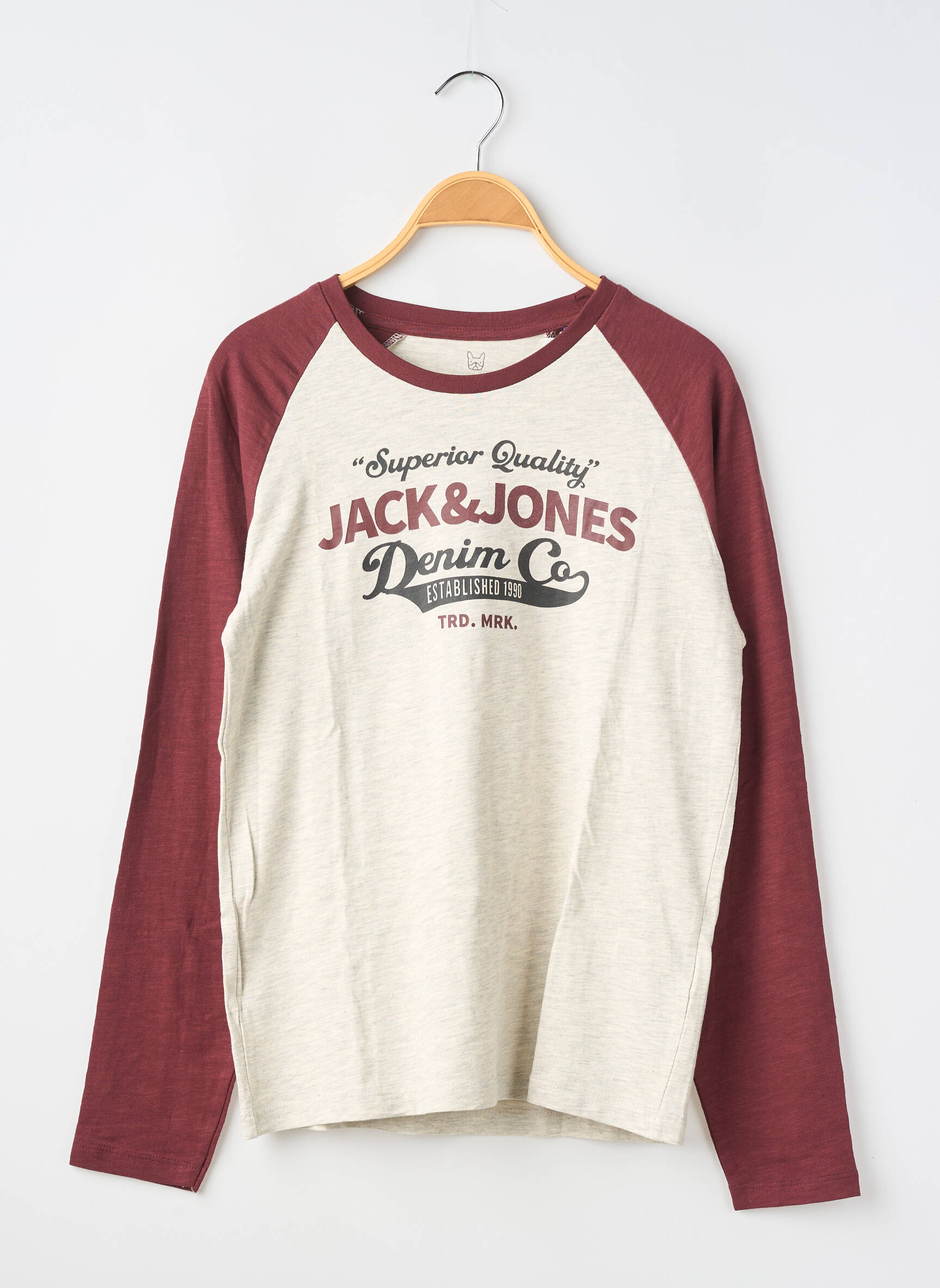 Tricou mâneci lungi mâneci lungi gri JACK & JONES băiat
