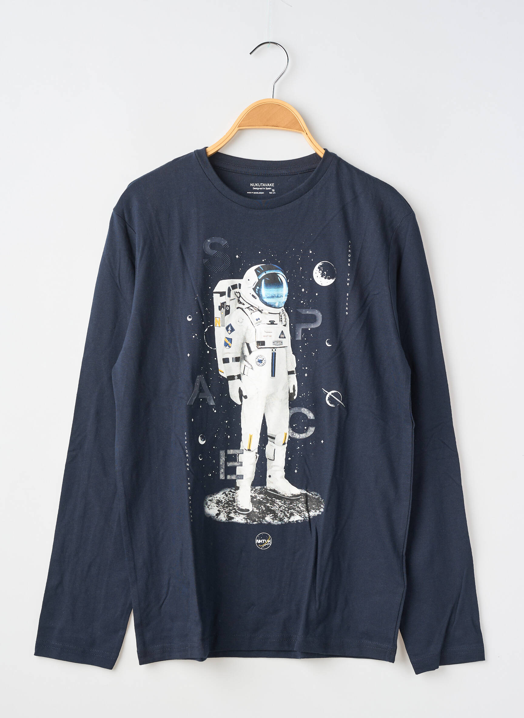 Tricou mâneci lungi mâneci lungi albastru NUKUTAVAKE băiat