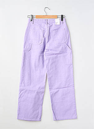 Pantalon drept închidere cu fermoar sub clapetă cu nasturi violet NAME IT fată