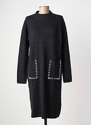 Rochie pulover elasticitate mâneci lungi negru COZY  femeie