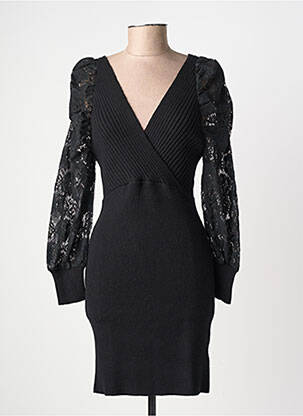 Rochie scurtă mâneci lungi mâneci lungi negru GOLDEN DAYS femeie