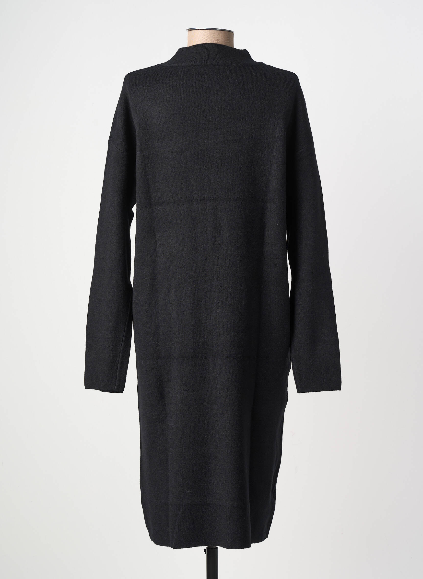 Rochie pulover elasticitate mâneci lungi negru COZY  femeie