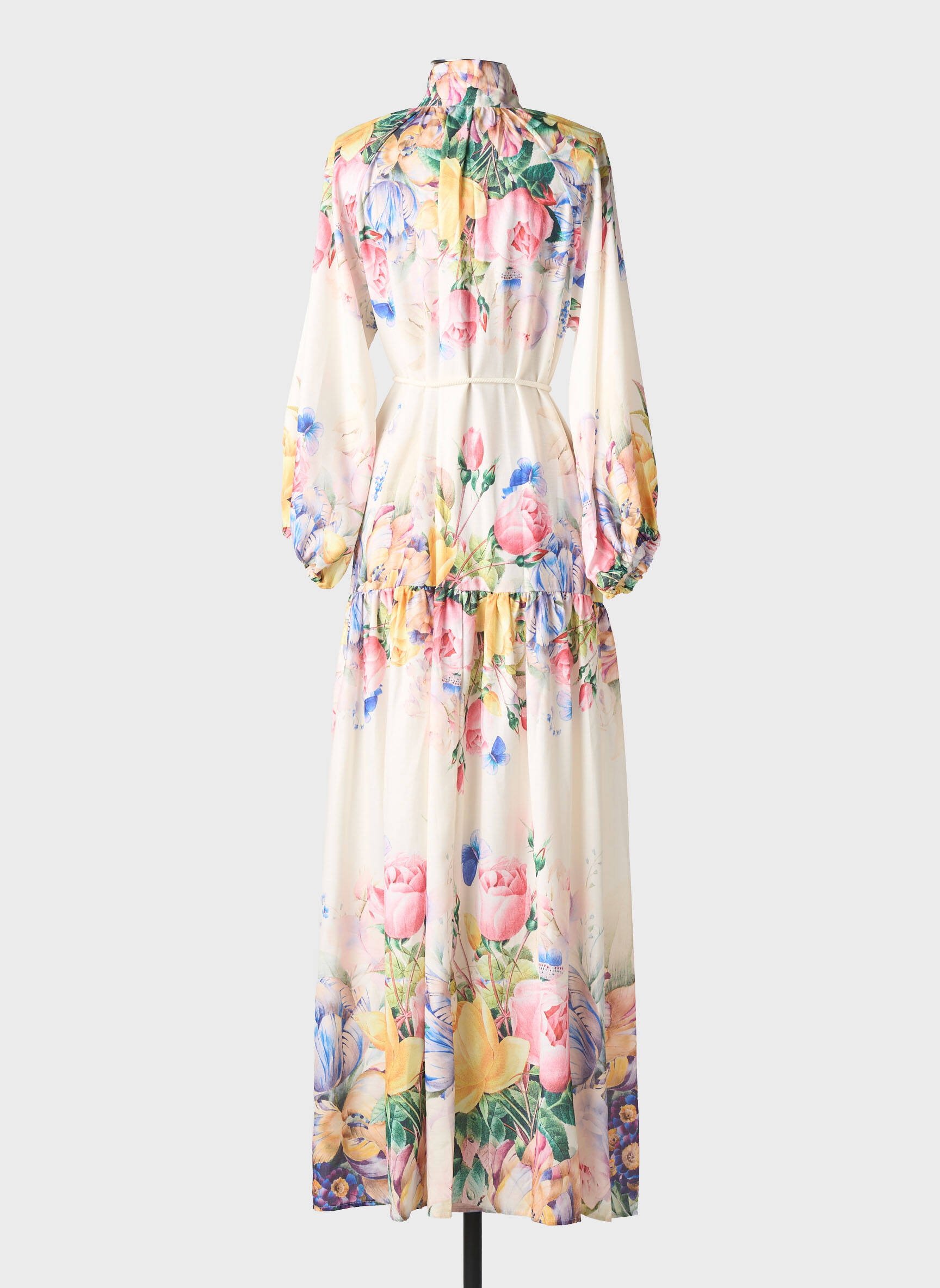 Rochie lungă mâneci lungi mâneci lungi bej LM LULU femeie