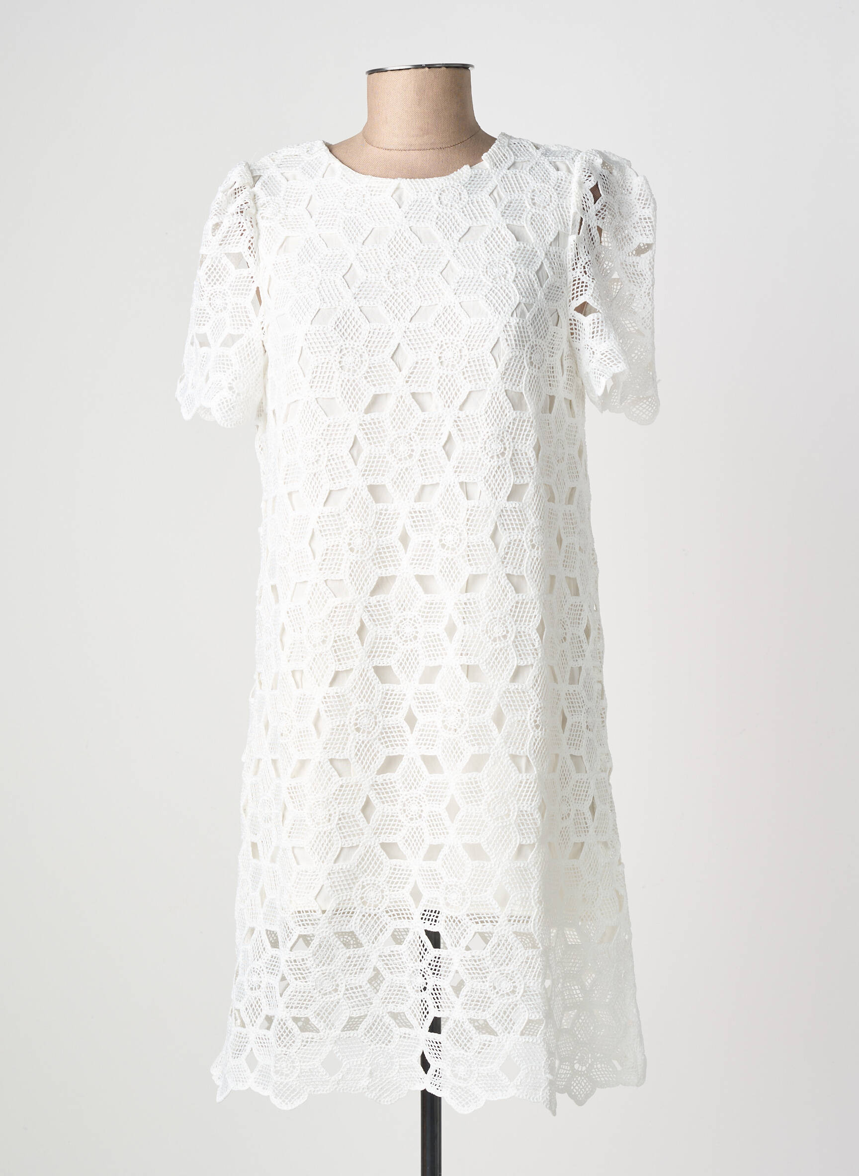 Rochie scurtă mâneci scurte mâneci scurte bej IT HIPPIE femeie