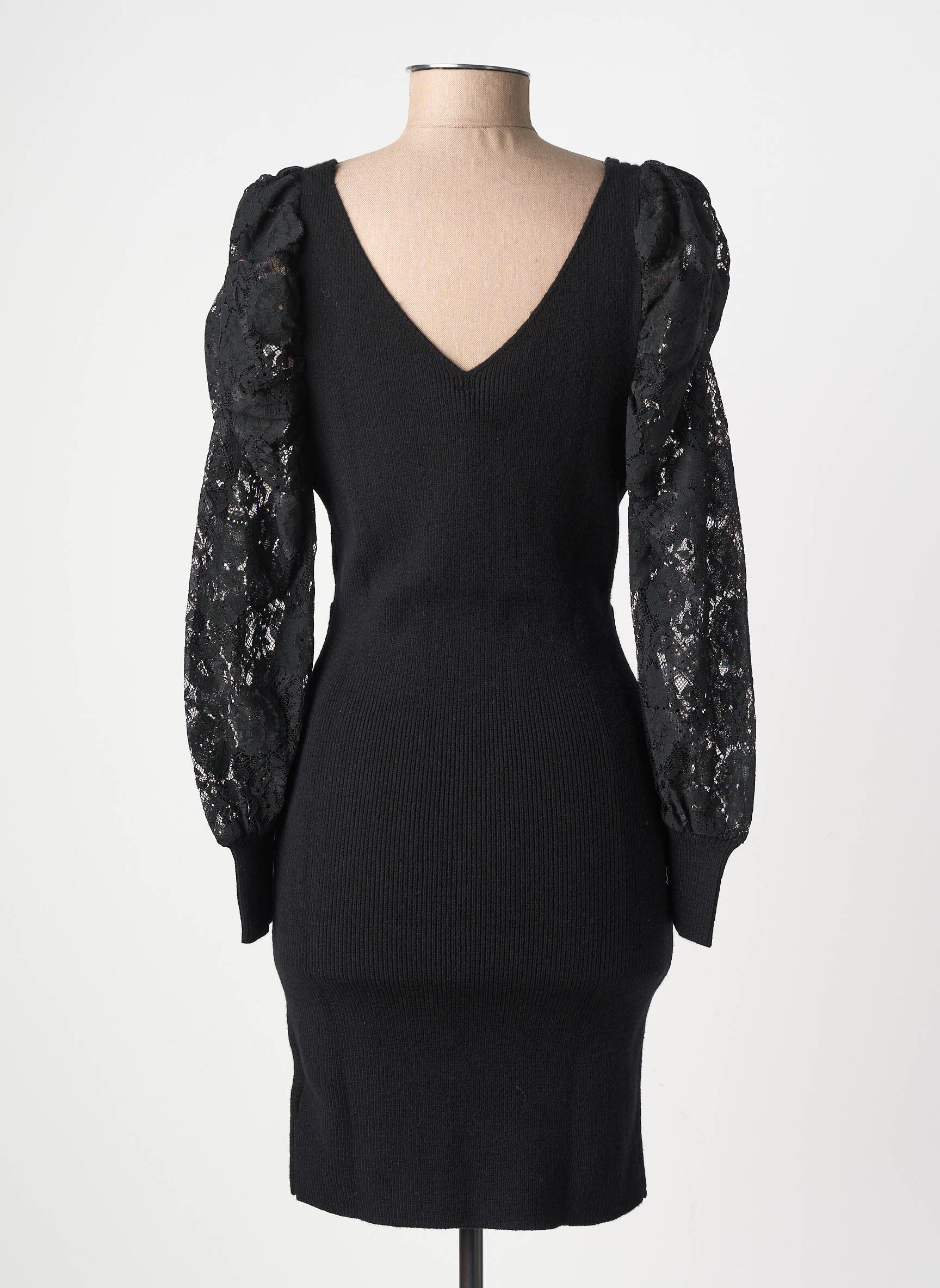Rochie scurtă mâneci lungi mâneci lungi negru GOLDEN DAYS femeie