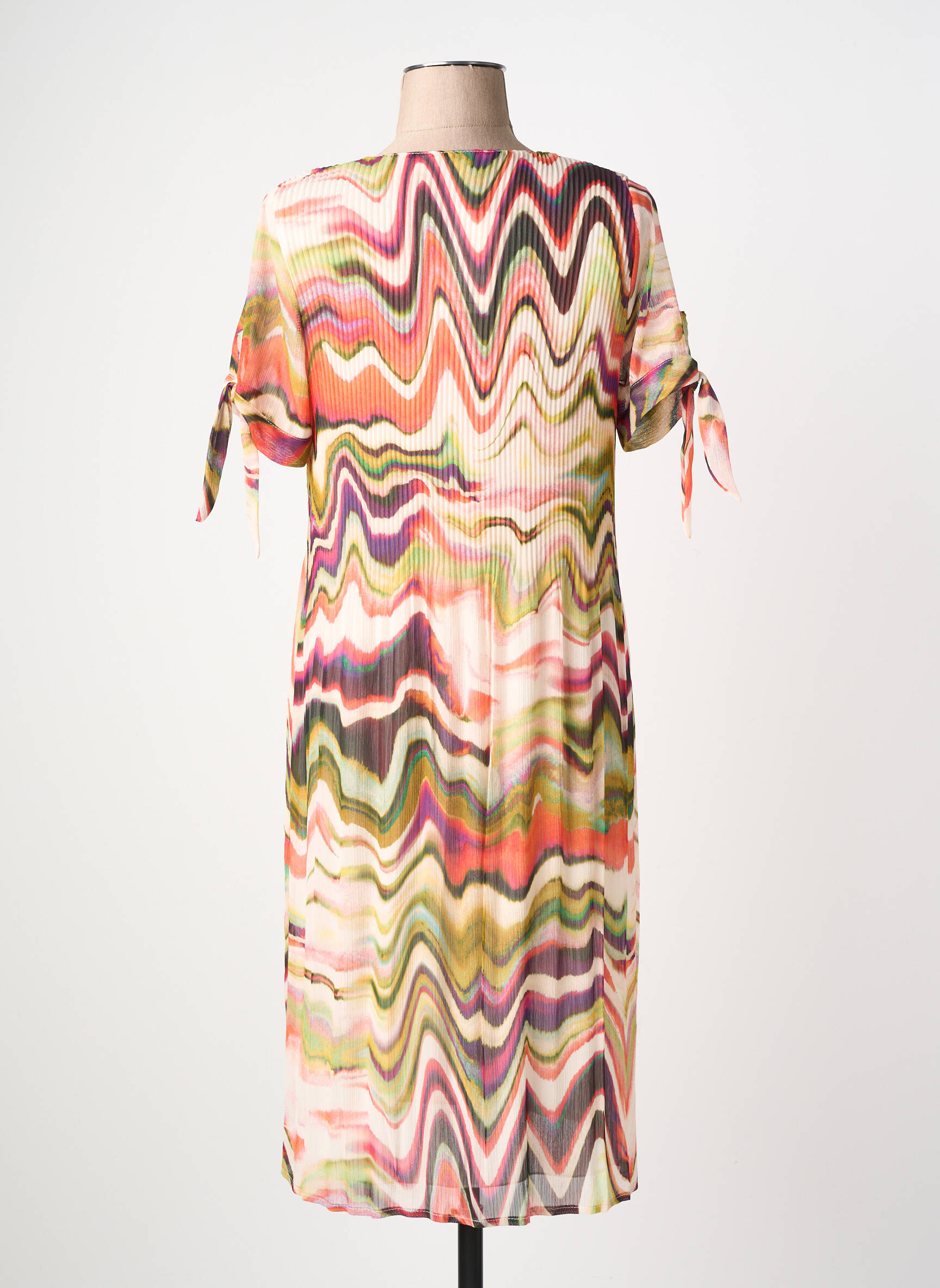 Rochie midi imprimeu fantezie mâneci scurte portocalie JEAN MARC PHILIPPE femeie