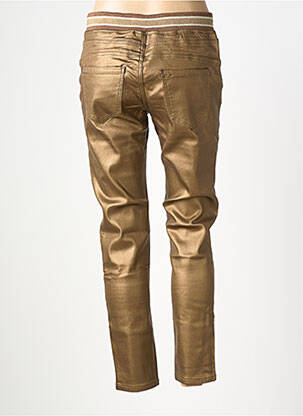 Pantalon slim talie elastică maro MAISON ONADO femeie