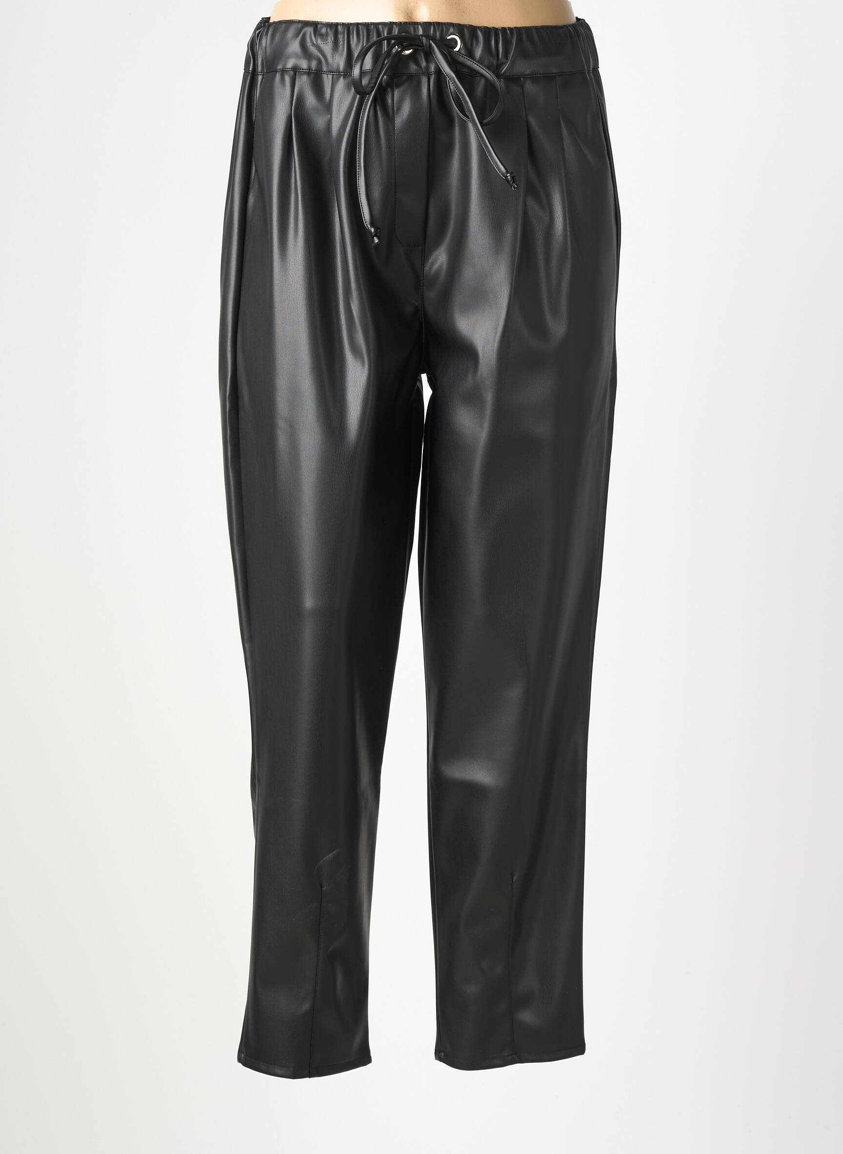 Pantalon drept talie elastică negru MISSY femeie