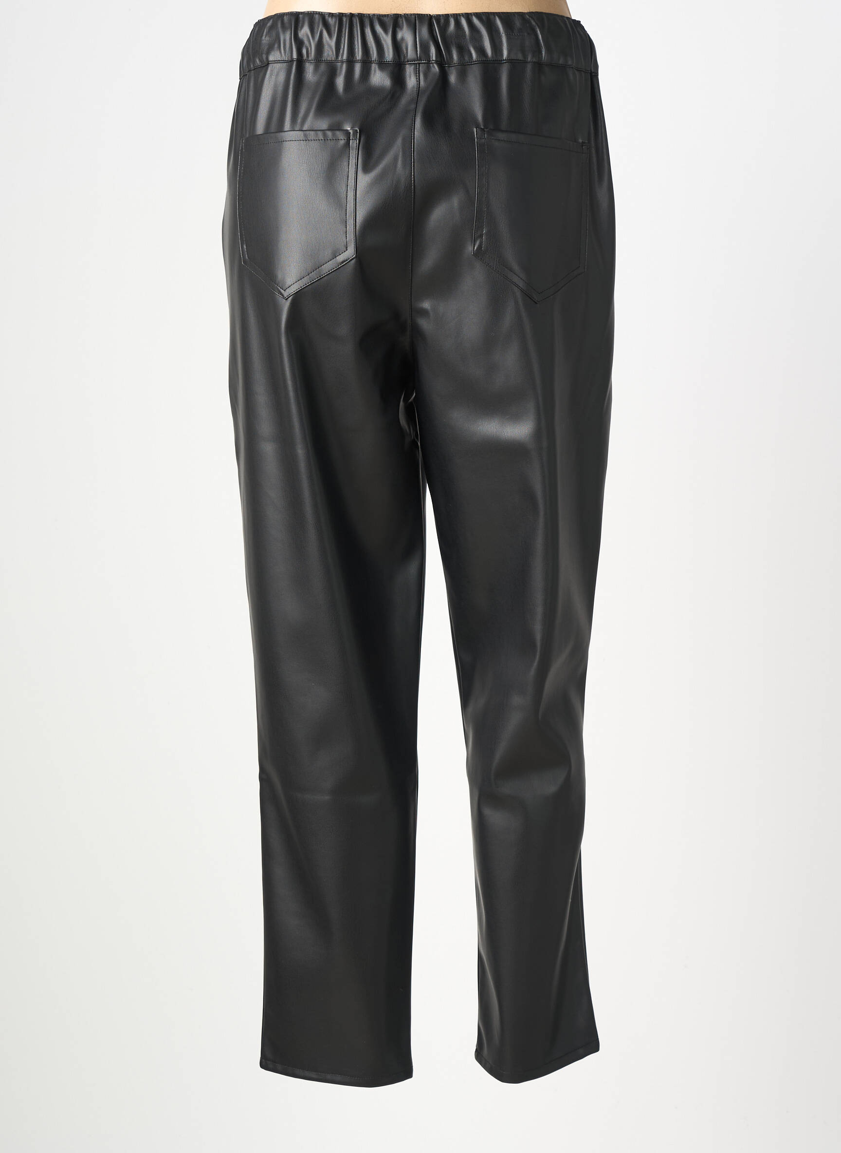 Pantalon drept talie elastică negru MISSY femeie