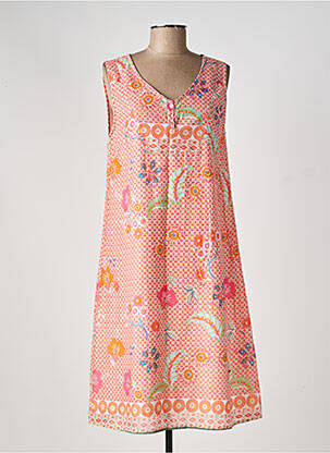 Rochie midi imprimeu floral fără mâneci roz AGATHE & LOUISE femeie