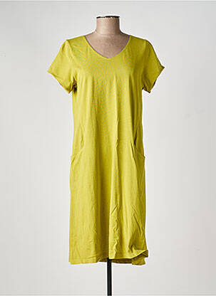 Rochie midi mâneci scurte mâneci scurte verde AGATHE & LOUISE femeie