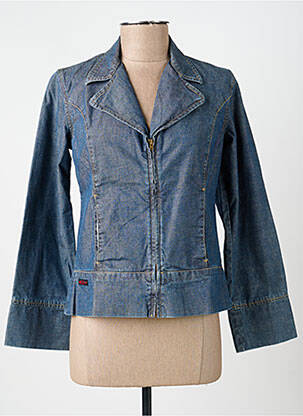 Jachete casual guler tip costum albastru C17 femeie