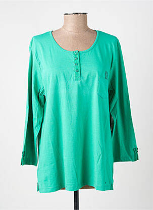 Tricou mâneci 3/4 mâneci 3/4 verde FELINO femeie