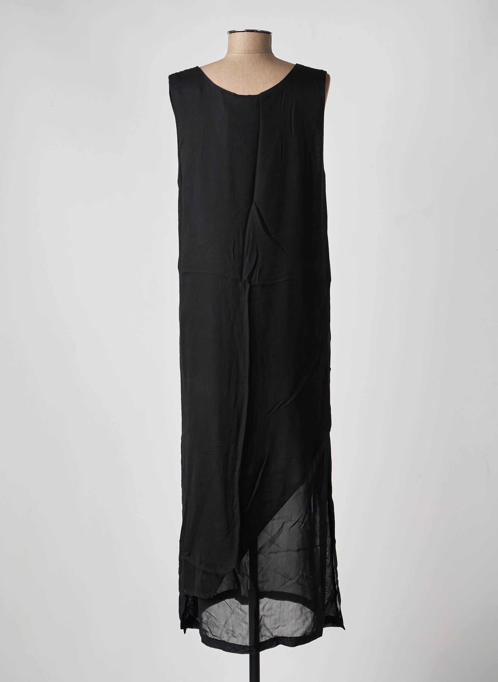 Rochie lungă fără mâneci fără mâneci negru FILLE DES SABLES femeie