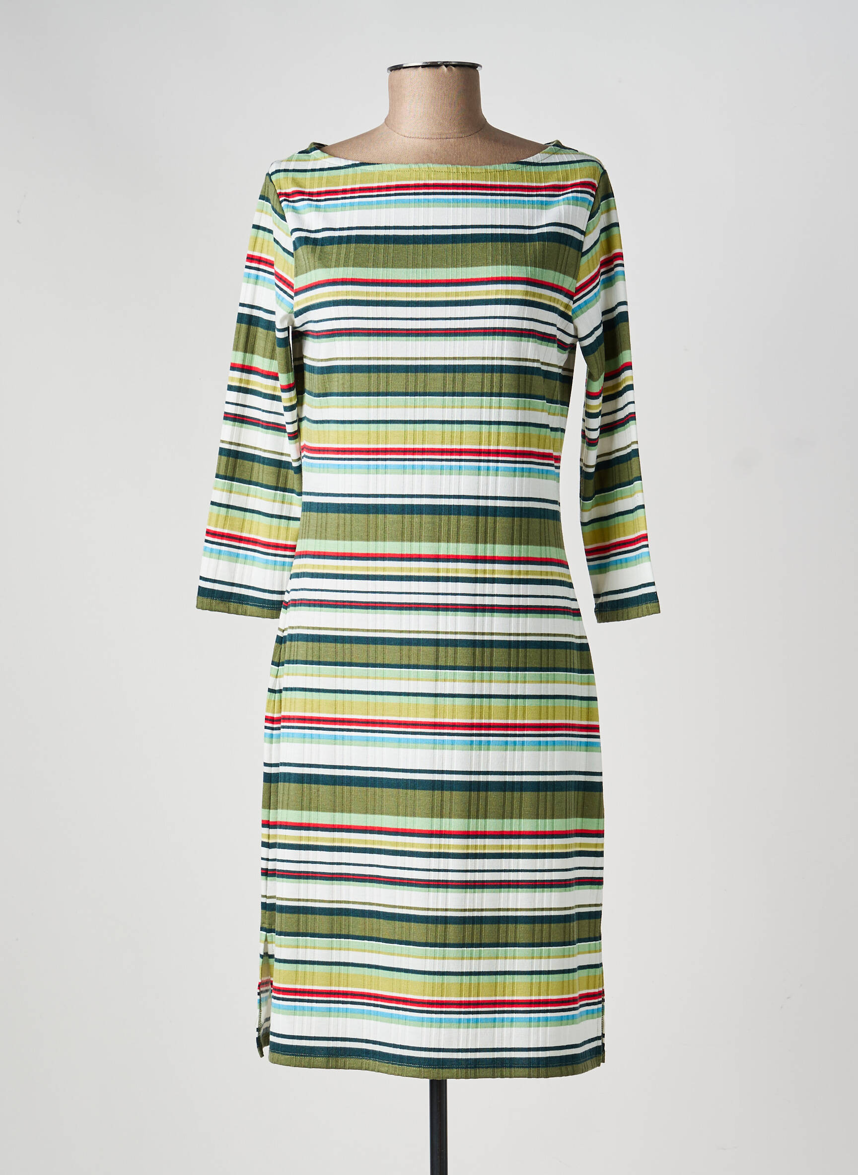 Rochie midi mâneci 3/4 mâneci 3/4 verde SURKANA femeie