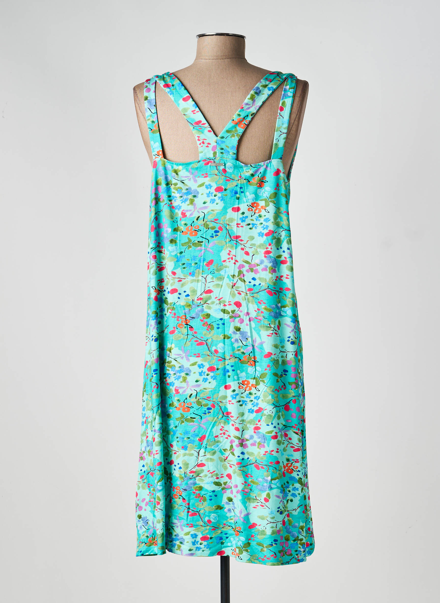Rochie midi imprimeu floral bretele subțiri verde AGATHE & LOUISE femeie