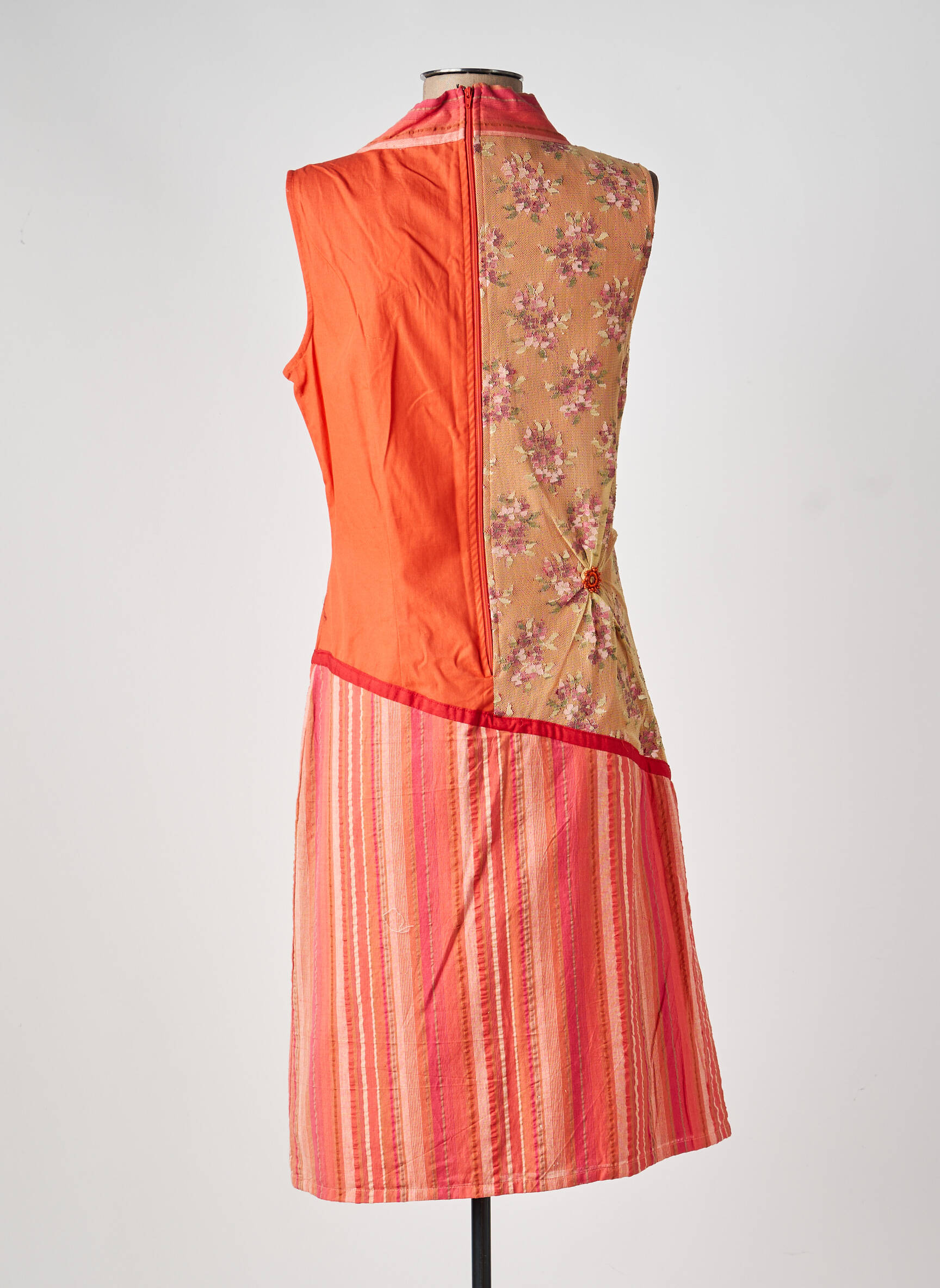 Rochie midi fără mâneci fără mâneci portocalie ENJOY femeie