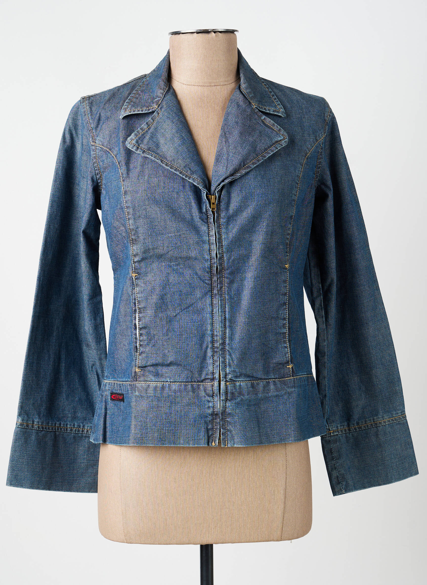Jachete casual guler tip costum albastru C17 femeie