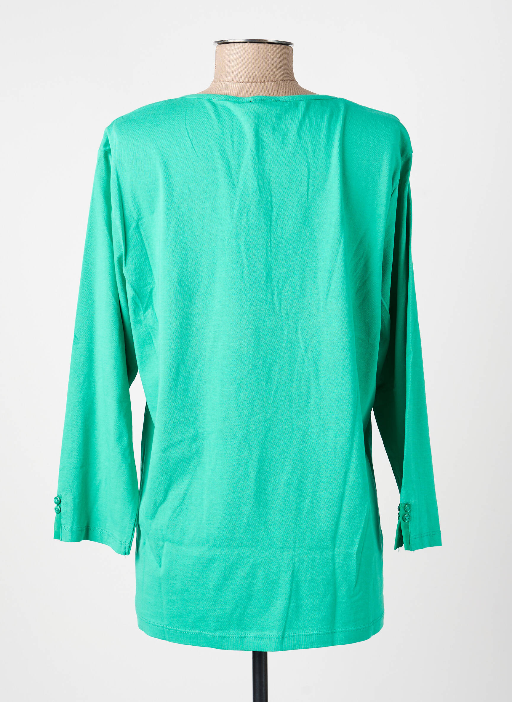 Tricou mâneci 3/4 mâneci 3/4 verde FELINO femeie