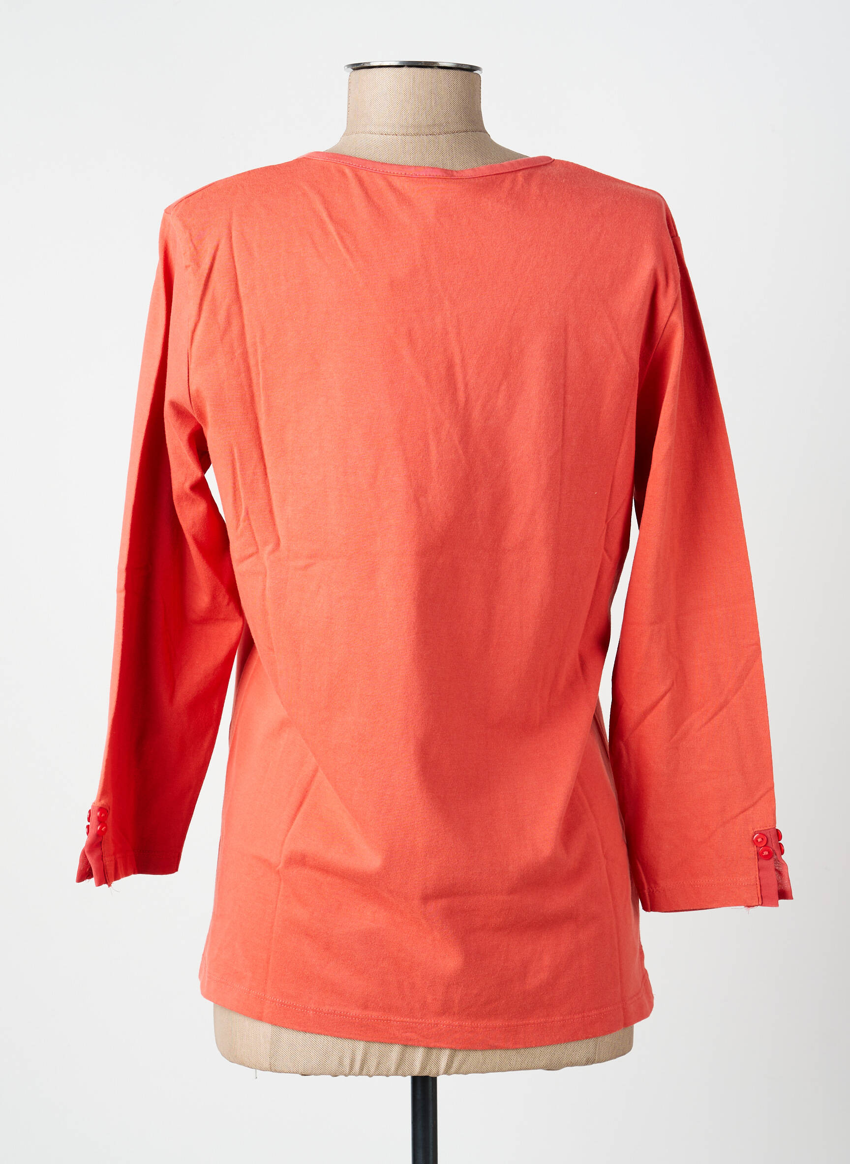 Tricou mâneci 3/4 mâneci 3/4 portocalie FELINO femeie