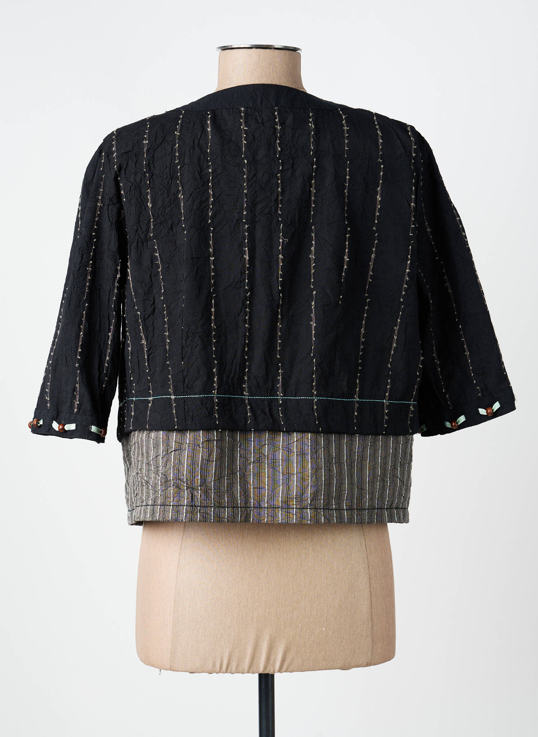 Bolero efect material satinat negru JAC JAC femeie