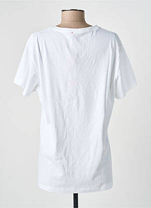 Tricou serigrafie cu strasuri mâneci scurte alb FELINO femeie