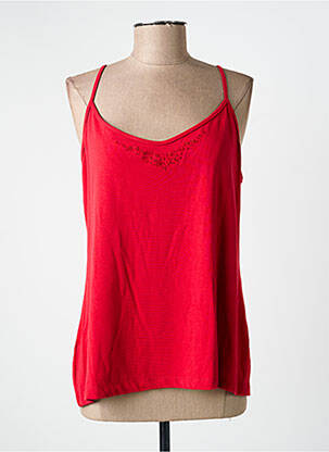 Tricou elasticitate bretele subțiri roșu FELINO femeie