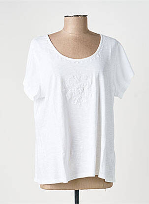 Tricou croială dreaptă mâneci scurte alb AGATHE & LOUISE femeie