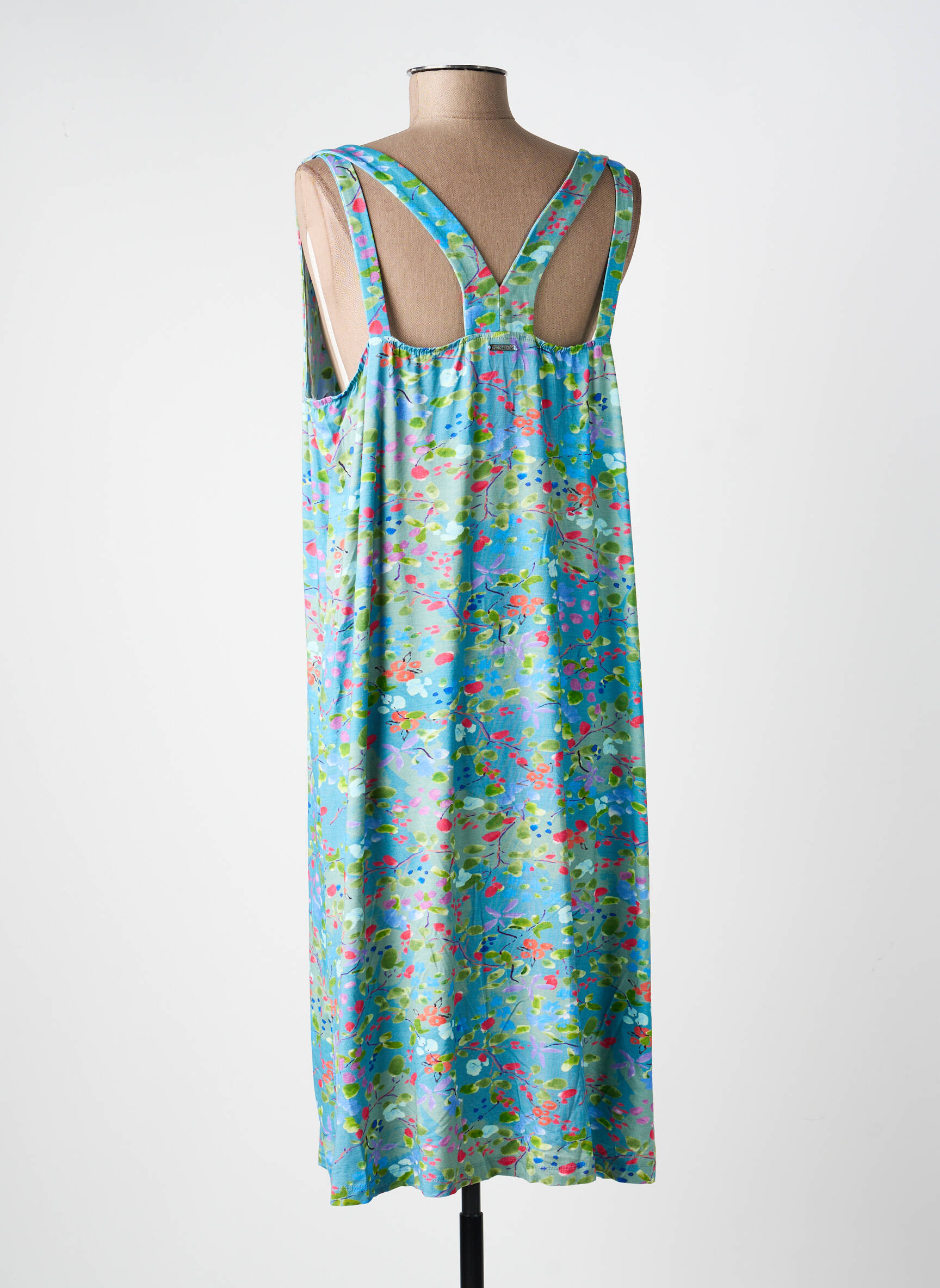 Rochie midi croială fluidă fără mâneci albastru AGATHE & LOUISE femeie