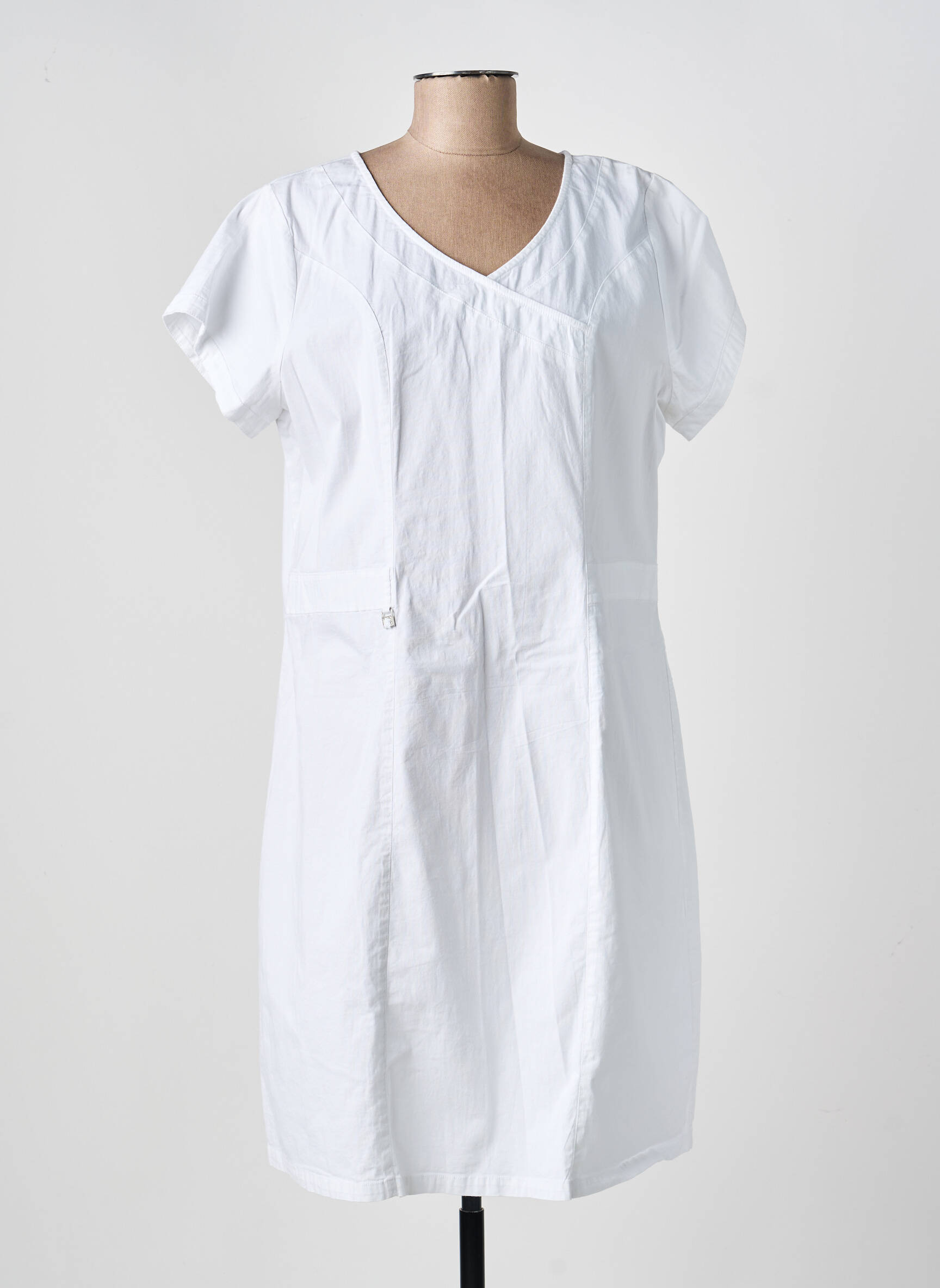 Rochie midi mâneci scurte mâneci scurte alb AGATHE & LOUISE femeie