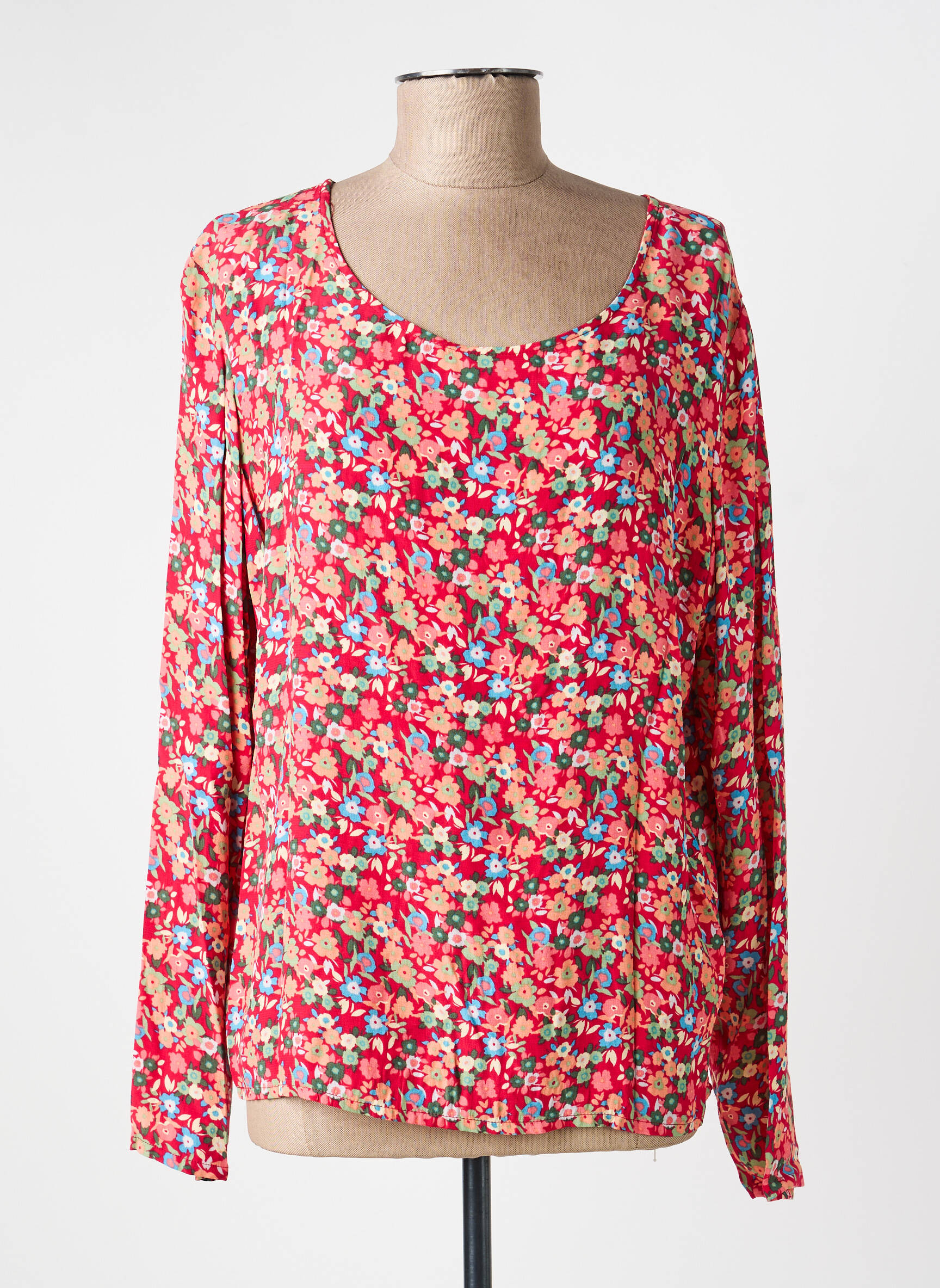 Bluză imprimeu floral mâneci lungi roz SURKANA femeie
