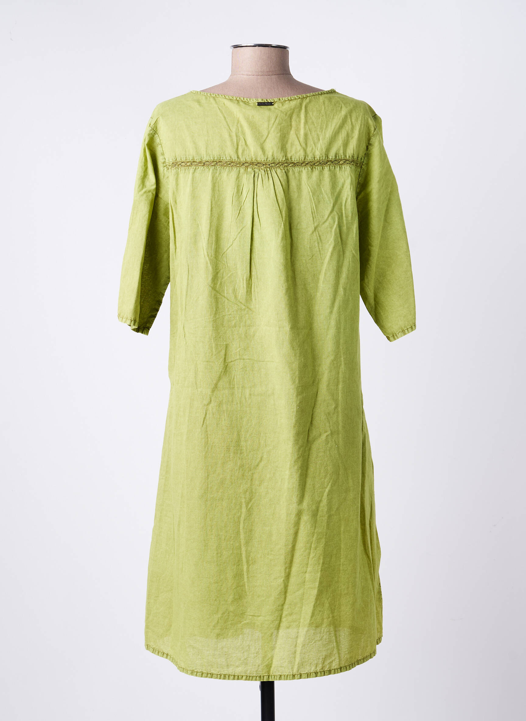 Rochie midi croială fluidă mâneci lungi verde AGATHE & LOUISE femeie