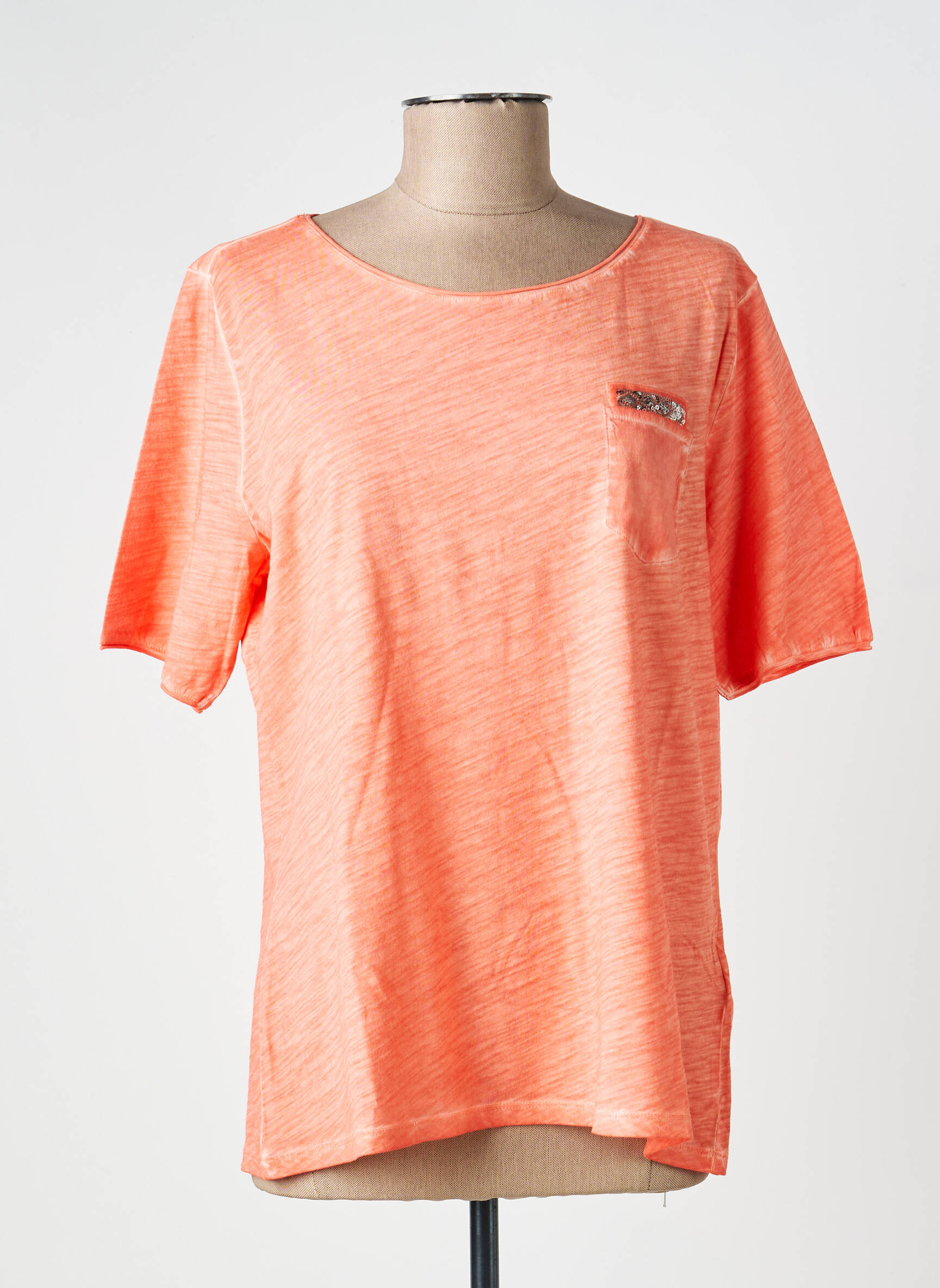 Tricou elasticitate mâneci scurte roz CONCEPT K femeie