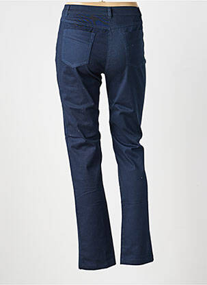 Pantalon slim țesătură poplin mărime normală albastru FREDA femeie