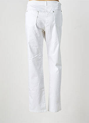 Pantalon drept elasticitate mărime normală alb FREDA femeie