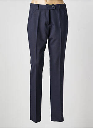 Pantalon drept țesătură poplin mărime normală albastru FEMMES JE VOUS AIME femeie