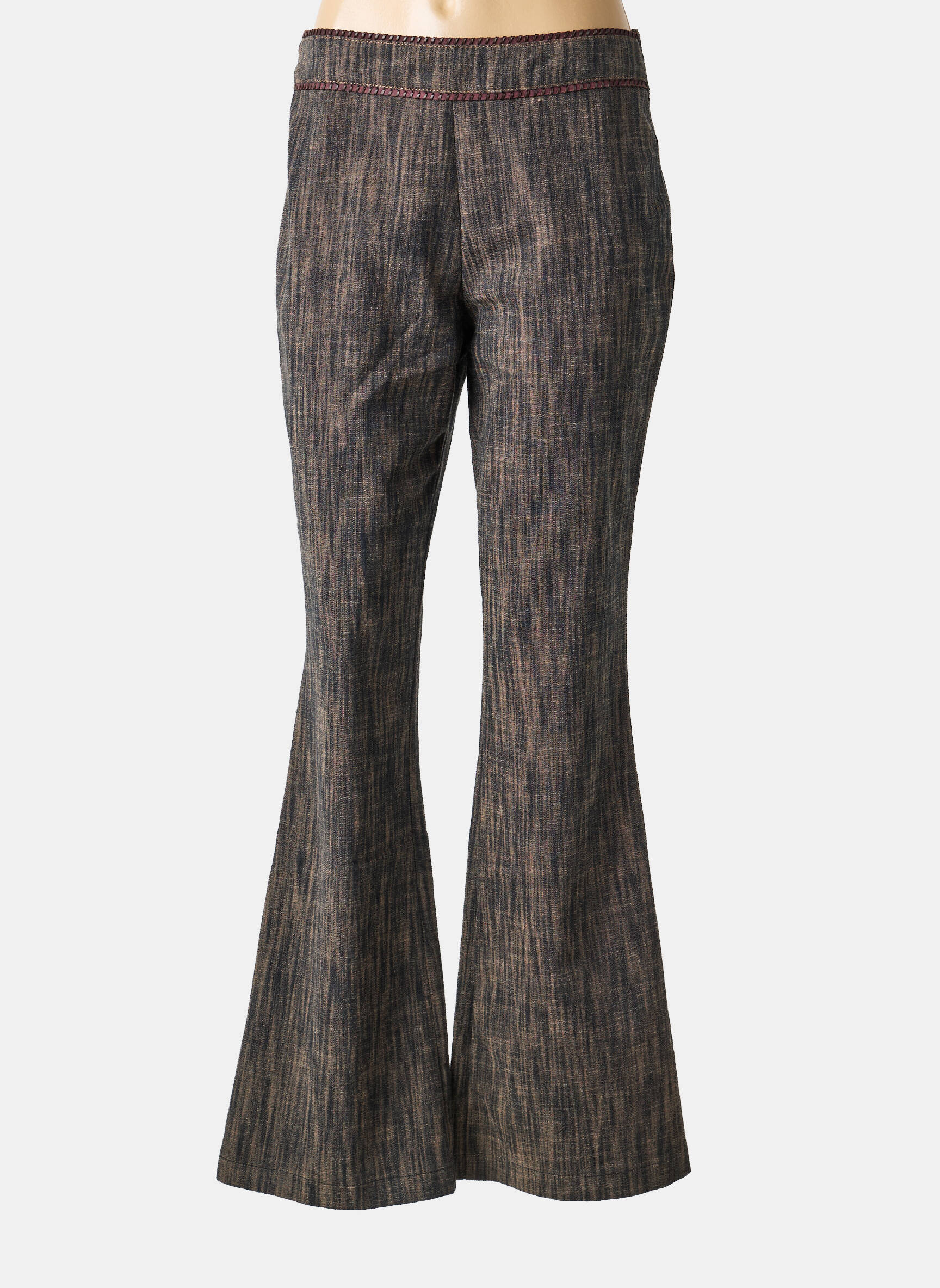 Pantalon evazat mărime normală mărime normală maro EXTENZO PARIS femeie