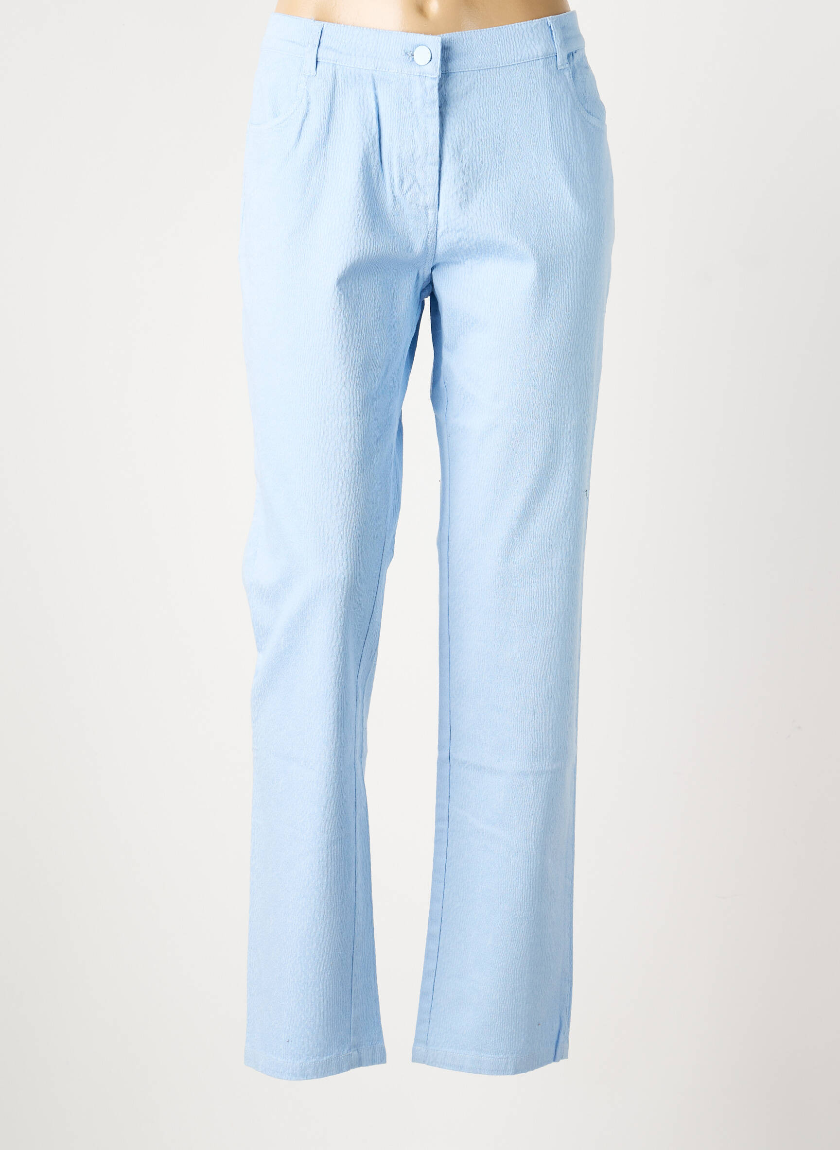 Pantalon drept elasticitate mărime normală albastru FREDA femeie
