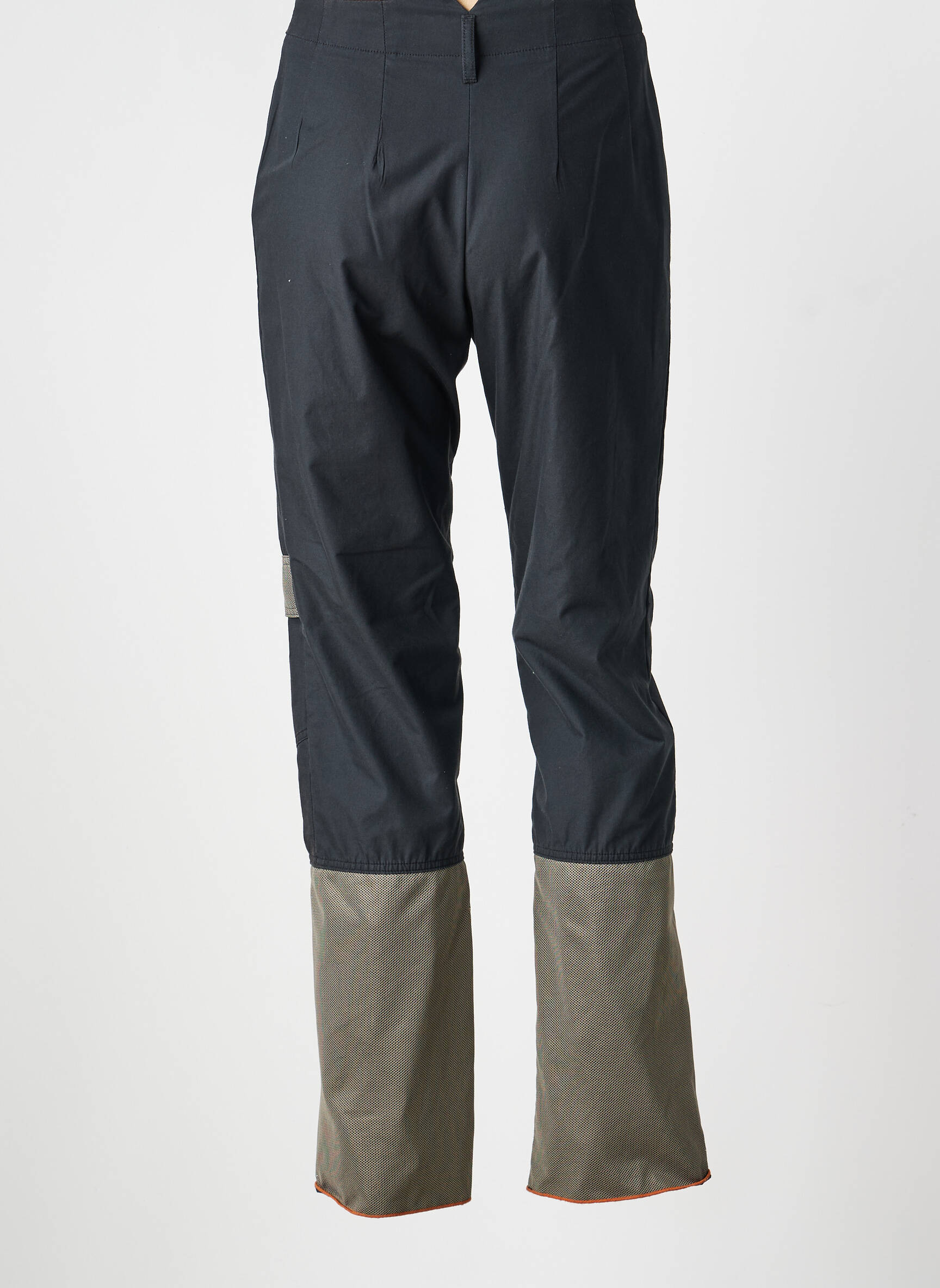 Pantalon drept țesătură poplin mărime normală negru ROSA ROSAM femeie