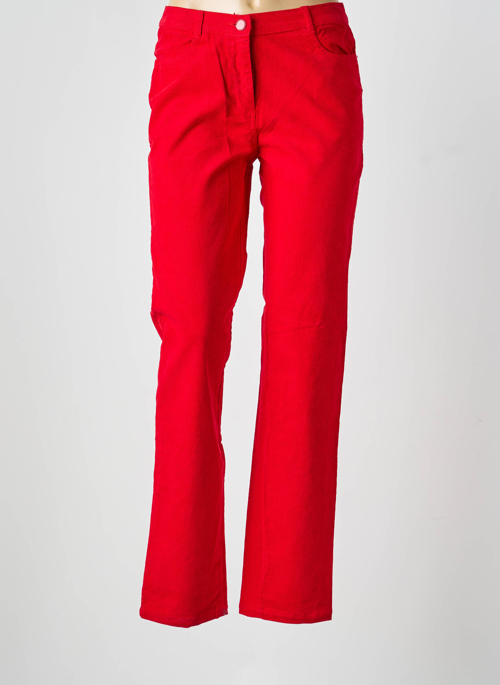 Pantalon drept elasticitate mărime normală roșu FREDA femeie