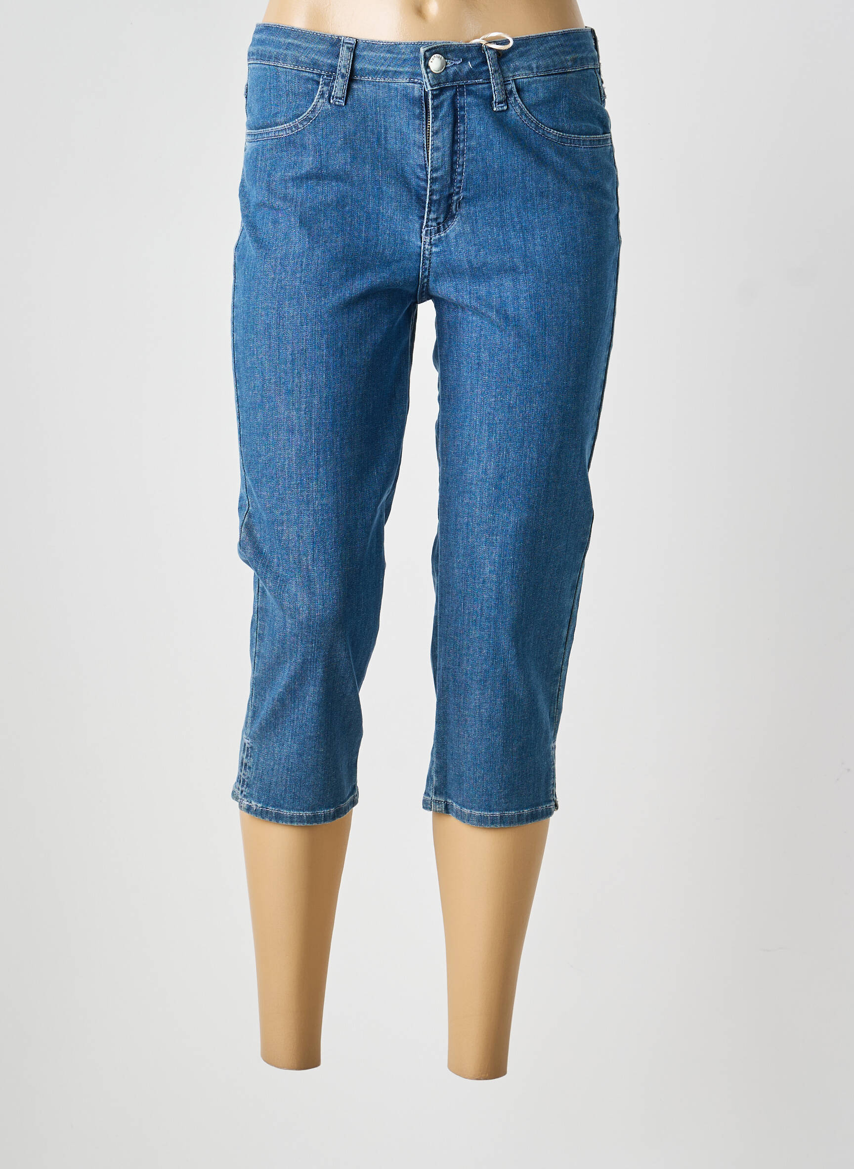 Pantalon trei sferturi elasticitate mărime normală albastru KANOPE femeie
