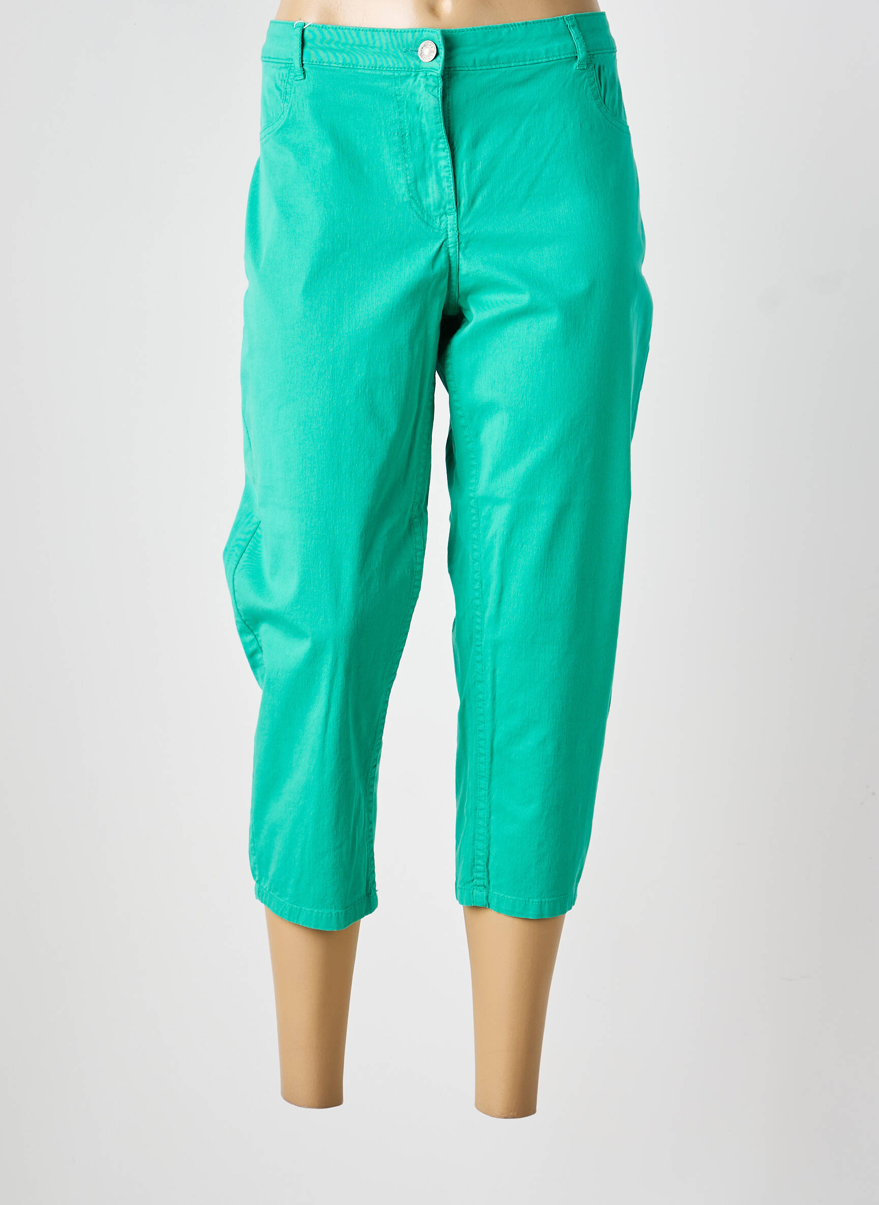 Pantalon trei sferturi elasticitate mărime normală verde AGATHE & LOUISE femeie