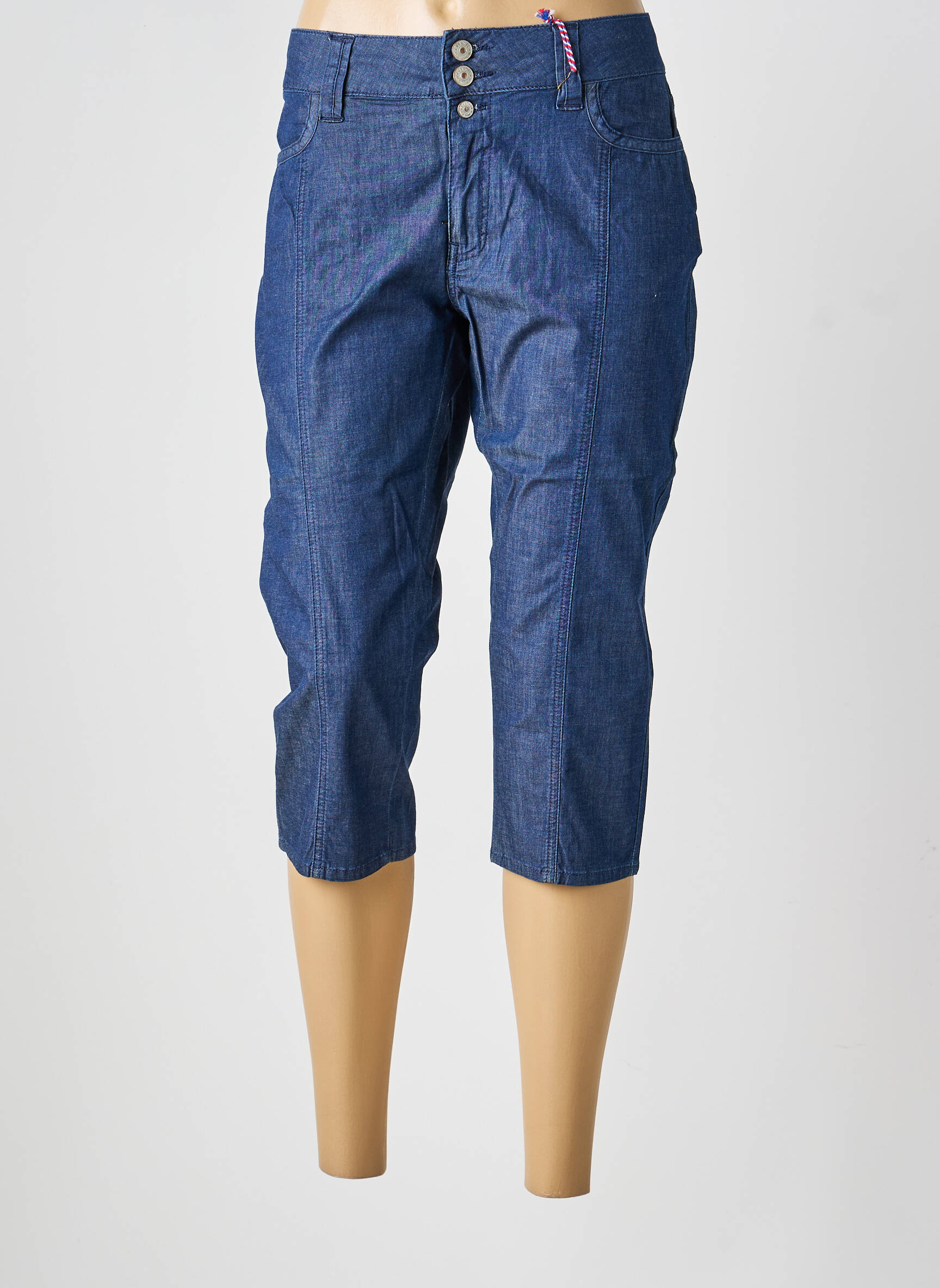 Pantalon trei sferturi elasticitate mărime normală albastru KANOPE femeie