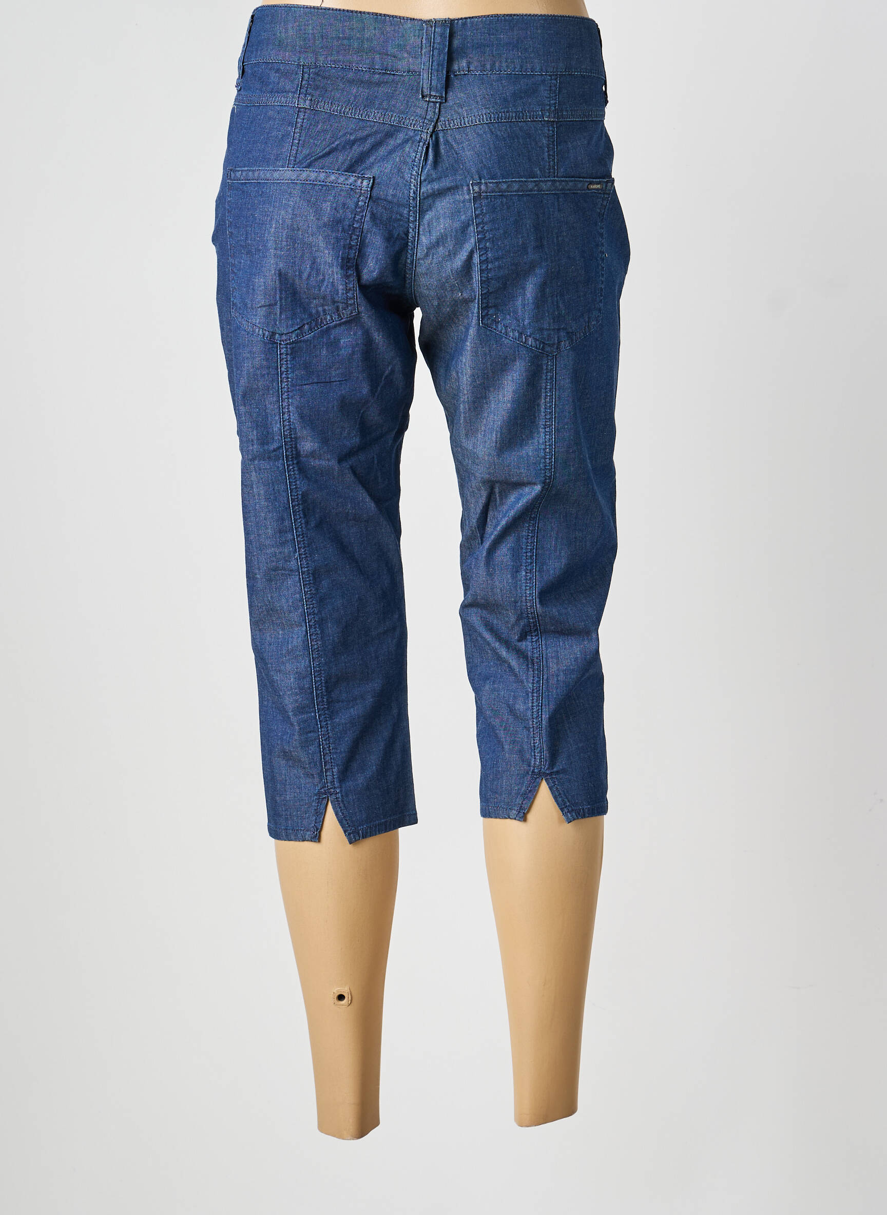 Pantalon trei sferturi elasticitate mărime normală albastru KANOPE femeie