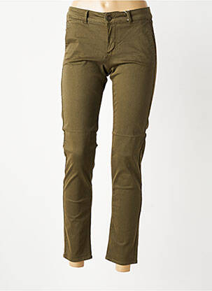 Pantalon chino elasticitate mărime normală verde KANOPE femeie