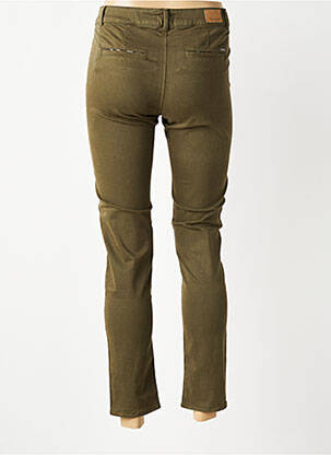 Pantalon chino elasticitate mărime normală verde KANOPE femeie