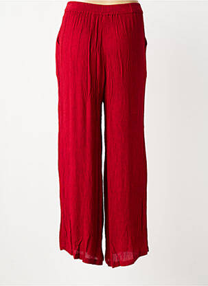 Pantalon larg țesătură crep mărime normală roșu AGATHE & LOUISE femeie