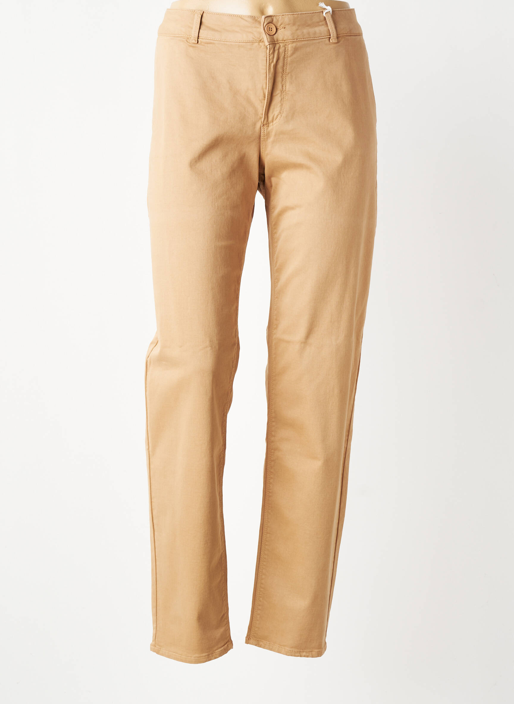 Pantalon chino elasticitate mărime normală bej KANOPE femeie