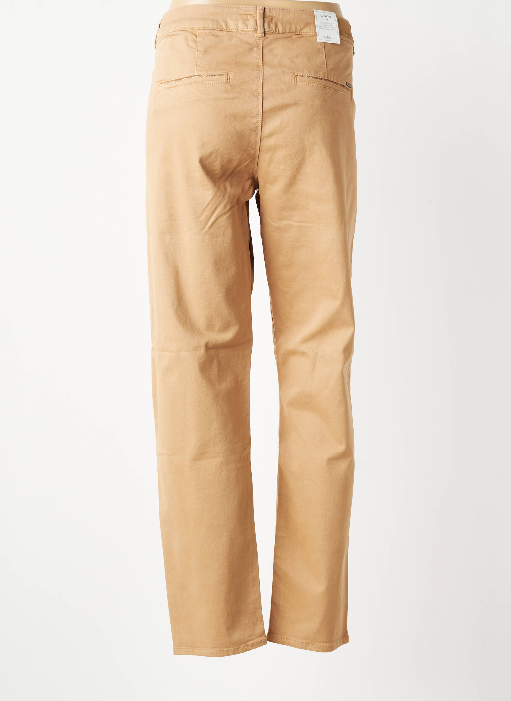 Pantalon chino elasticitate mărime normală bej KANOPE femeie