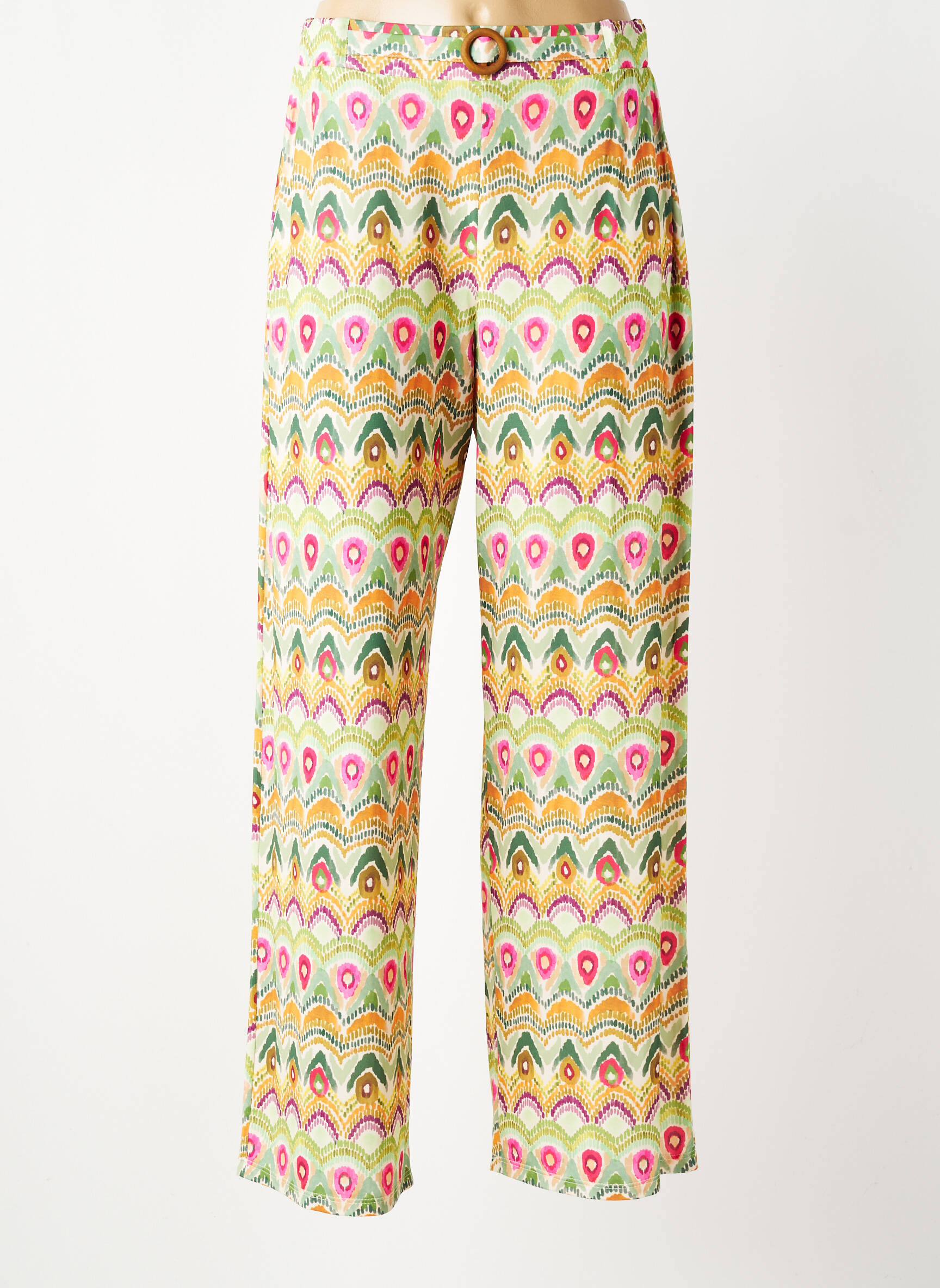 Pantalon drept elasticitate mărime normală verde TINTA femeie